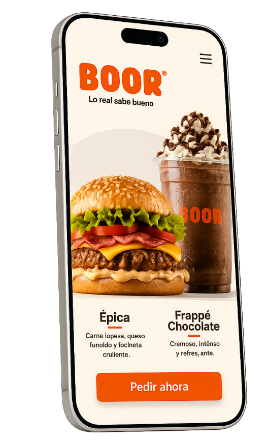 hamburguesas a delivery por app web